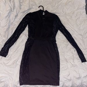Lace on both sides of dress